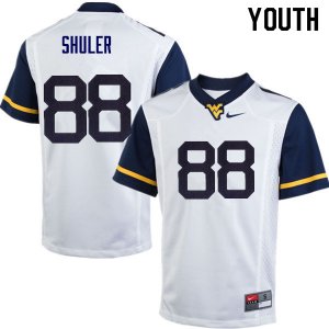 Youth West Virginia Mountaineers NCAA #88 Adam Shuler White Authentic Nike Stitched College Football Jersey ZH15Z78EJ